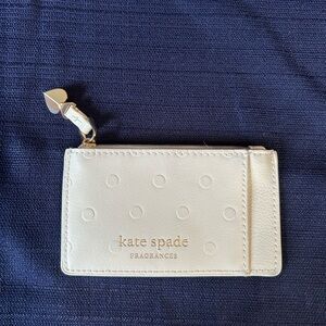 Kate Spade Cream Card Holder with Heart Charm